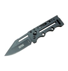 Sog Ac77bk Siyah Yaprak Kamp çakı 15 Cm - Metal Sap, Kılıflı