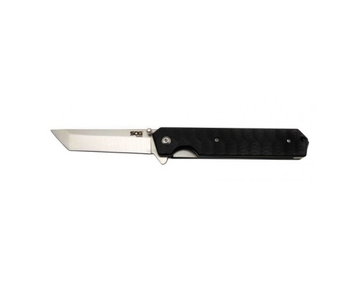 SOG Kendo Tanto 4011 BK Siyah Çakı 21cm - Metal Sap, Otomatik, Kılıflı