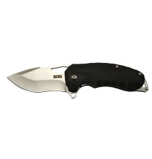 Sog Kiku XR 6986 BK Siyah Kamp Çakı 18cm - Yarı Otomatik, Kemerlikli, Kutulu