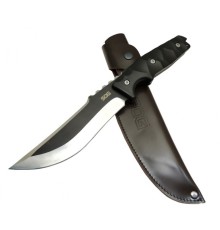 Sog Longhorn Fixed Jl 01ab Siyah Outdoor Bıçak 31,5cm - Plastik Sap, Deri Kılıf, Tırtıklı Sırt