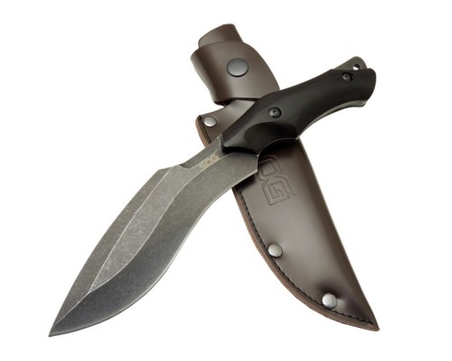 Sog Vaquita Kukri 807B BK Eskitme Outdoor Bıçak 27cm - Ahşap Sap, Deri Kılıf