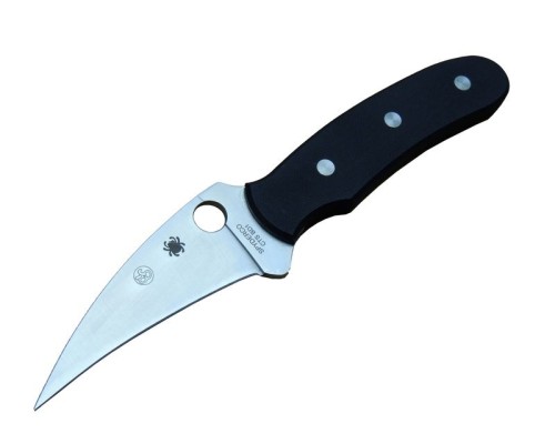 Spyderco CTS BD1 Sivri Outdoor Bıçağı 20 cm - Siyah Sapl, Kemerlikli Kılıf