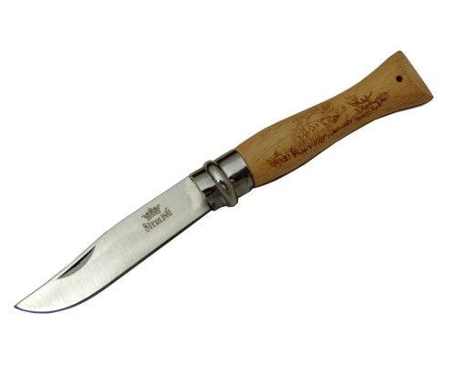 Sterling T0195 Bahçe Çakı 16 cm - Ahşap Sap, Bilezikli, Kılıflı