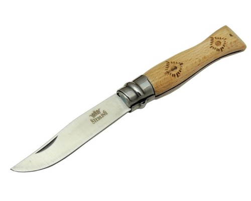 Sterling T0221 Bahçe Çakı 16 cm - Ahşap Sap, Bilezikli, Kılıflı