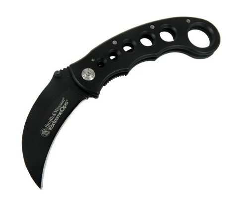 SW SW205 Siyah Karambit Kamp Çakı 19cm- Manuel, Kemerlikli