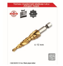 Kademeli Matkap Ucu 4-12 mm Arası - Altıgen Saplı