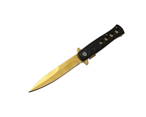 Venom K033 Gold Kamp çakı 23cm- Yarı Otomatik, Kemerlikli