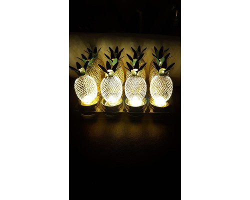 LED Ananas Lamba 12'li paket Alt Kısmı Gold renk