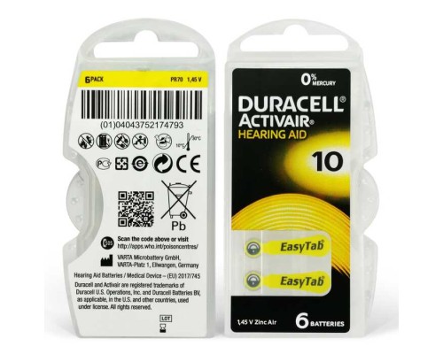 Activair10 6'lı Kulaklık Pili