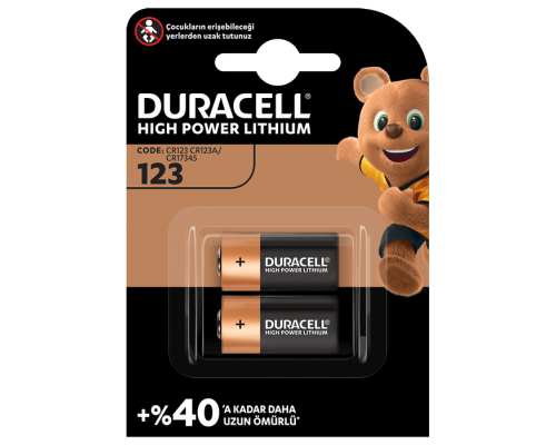 DURACELL ULTRA LİTYUM CR123A 2Lİ