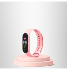 Mi Band 3-4 Uyumlu Silikon Kordon M3-M4 Uyumlu AÇIK PEMBE