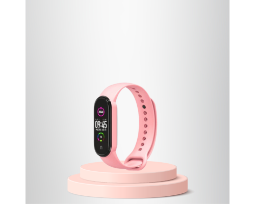 Mi Band 3-4 Uyumlu Silikon Kordon M3-M4 Uyumlu AÇIK PEMBE