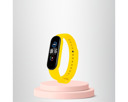 Mi Band 3-4 Uyumlu Silikon Kordon M3-M4 Uyumlu SARI