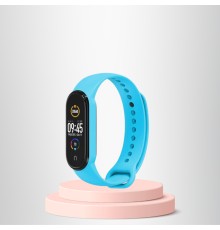 Mi Band 5-6 Uyumlu Silikon Kordon M5-m6 Uyumlu Açik Mavi̇