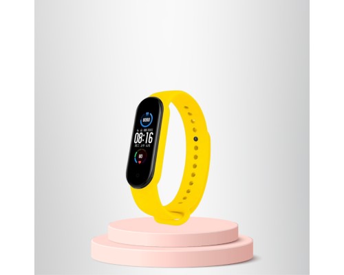 Mi Band 5-6 Uyumlu Silikon Kordon M5-M6 Uyumlu SARI