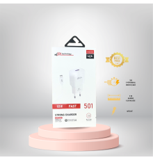 501 Strong Micro USB 18W Şarj Cihazı BEYAZ