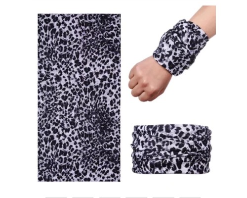 Açık Renk Leopar Baf Bandana Maske