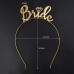 Altın Dore Gold Renk Bride Yazılı Metal Gelin Tacı Bride Tacı