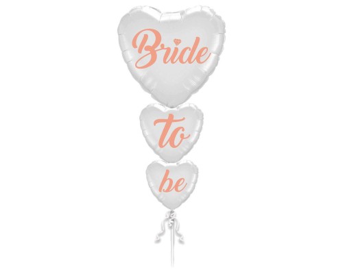 Bride To Be Buket Seti Folyo Balon 3lü Rose Gold Renk 100 cm