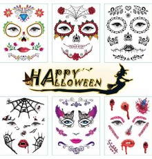 Cadılar Bayramı Halloween Dövme Tattoos 12li