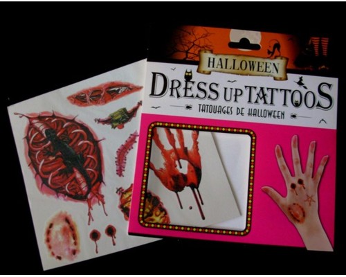 Cadılar Bayramı Halloween Dövme Tattoos 12li Karışık Model