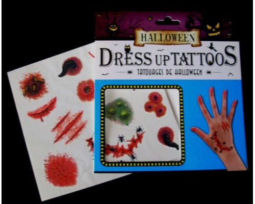 Cadılar Bayramı Halloween Dövme Tattoos 12li Karışık Model