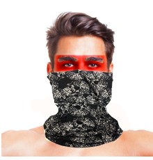 Çoklu Kafatası Baf Bandana Siyah Beyaz Maske