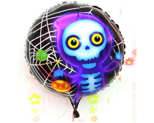 Halloween İskelet Hayalet Folyo Balon 18 inç