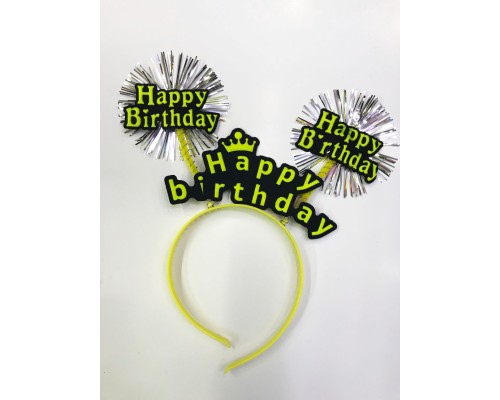 Happy Birthday Neon Renk Doğum Günü Tacı 12 Adet