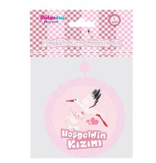 Hoşgeldin Kızım Yazılı Baby Shower Partisi Asmalı İp Süs 3 Adet