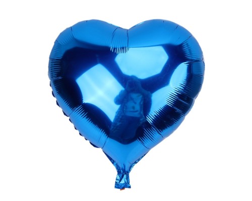 Kalp Balon Folyo Mavi 45 cm 18 inç