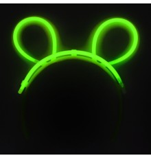 Karanlıkta Parlayan Fosforlu Glow Stick Taç Tavşan Kulağı Tacı Yeşil Renk