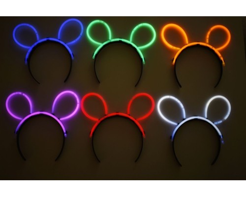 Karanlıkta Parlayan Fosforlu Glow Stick Taç Tavşan Kulağı Tacı Yeşil Renk