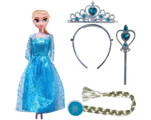 Karlar Ülkesi Elsa Anna Frozen Saçı Asası ve Taç Seti