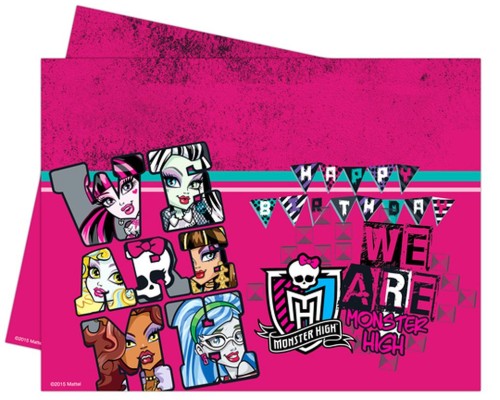 Monster High Temalı Plastik Masa örtüsü 120x180 Cm