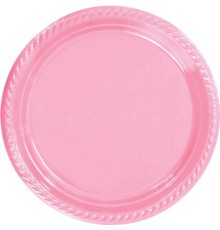 Pembe Plastik Tabak 22 cm 25li