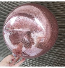 Rose Gold Renk Simli Yuvarlak Şeffaf Balon 24 İnç