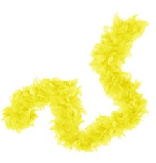 Sarı Renk Kabarık Tüylü Otriş Boa Dekorasyon Tüy 180 Cm