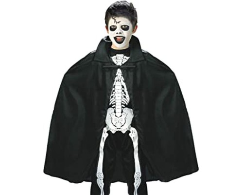 Siyah Renk Yakalı Halloween Pelerini 90 cm