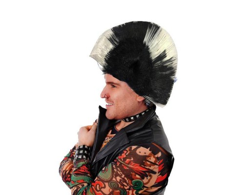 Mohican Mohawk Punk Peruk - 70 li 80 li Yıllar Peruk Model 5