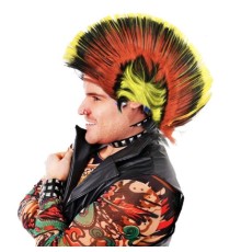 Mohican Mohawk Punk Peruk - 70 li 80 li Yıllar Peruk Model 8