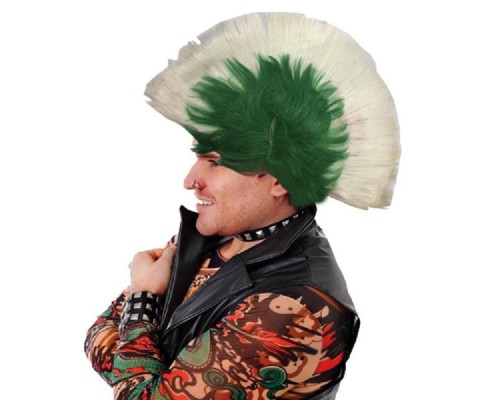 Mohican Mohawk Punk Peruk - 70 li 80 li Yıllar Peruk Model 10