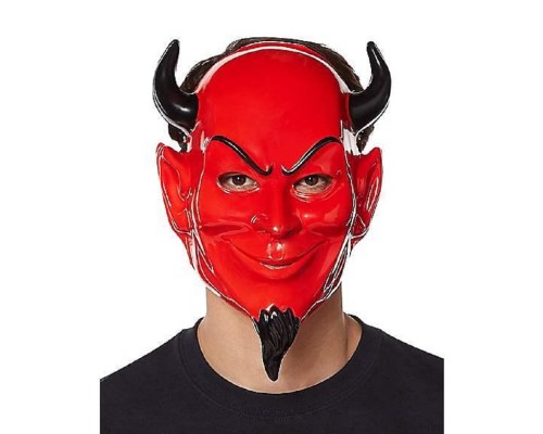 Kırmızı Renk Plastik Rubie's Costume Devil Mask şeytan Maskesi 20x30 Cm