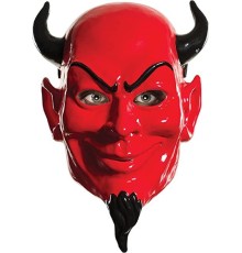 Kırmızı Renk Plastik Rubie's Costume Devil Mask şeytan Maskesi 20x30 Cm