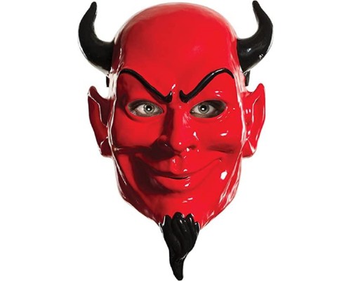 Kırmızı Renk Plastik Rubie's Costume Devil Mask şeytan Maskesi 20x30 Cm