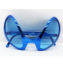 Retro Gözlük - 80 Li 90 Lı Yıllar Parti Gözlüğü Mavi Renk 8x13 Cm