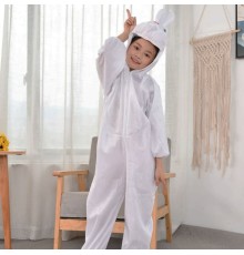 çocuk Tavşan Kostümü Beyaz Renk 4-5 Yaş 100 Cm