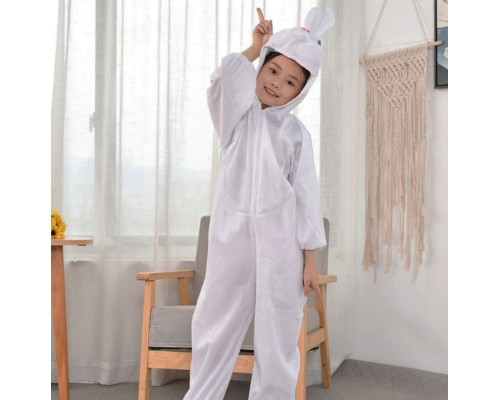 çocuk Tavşan Kostümü Beyaz Renk 2-3 Yaş 80 Cm