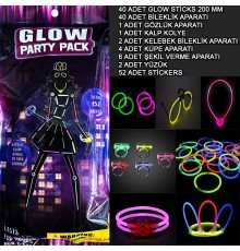 Glow Parti Seti 152 Parçalık Lüks Glow Stick Kostüm Seti