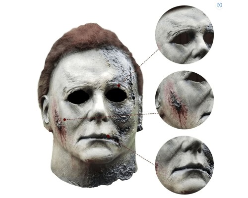 Michael Myers Lateks Maske - Michael Myers Et Maske Kafaya Tam Geçmeli